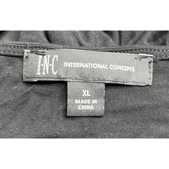NEW INC International Concepts Long Sleeve Blouse Size XL Women’s Black - Picture 6 of 11